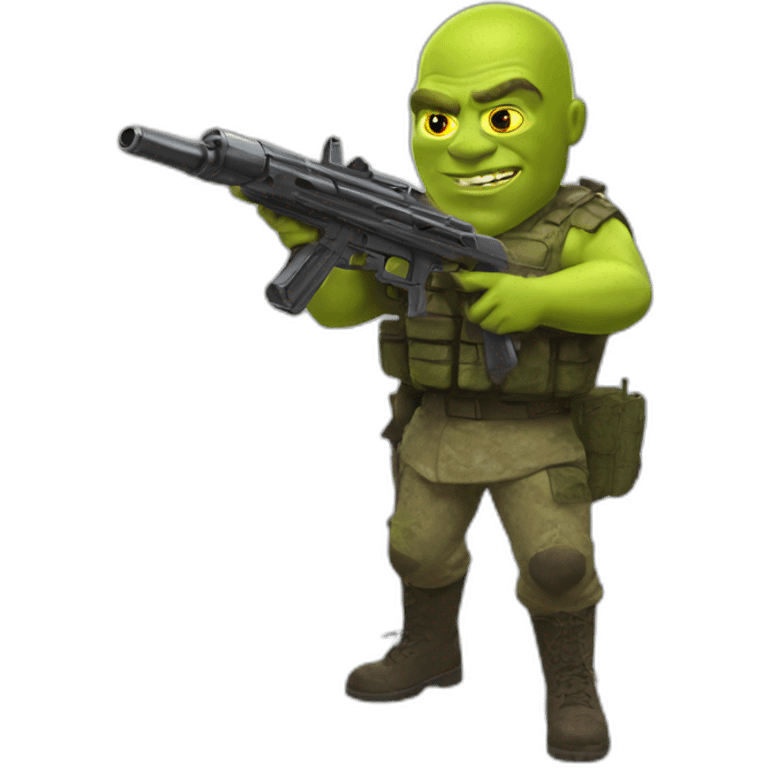 ukrainian solider shrek laser gun emoji