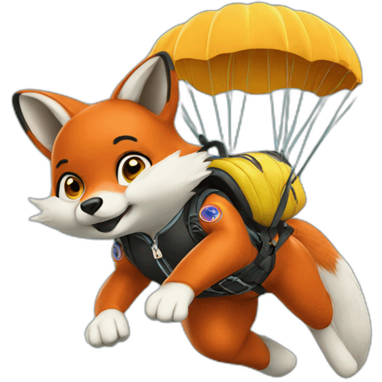 fox-skydiving emoji