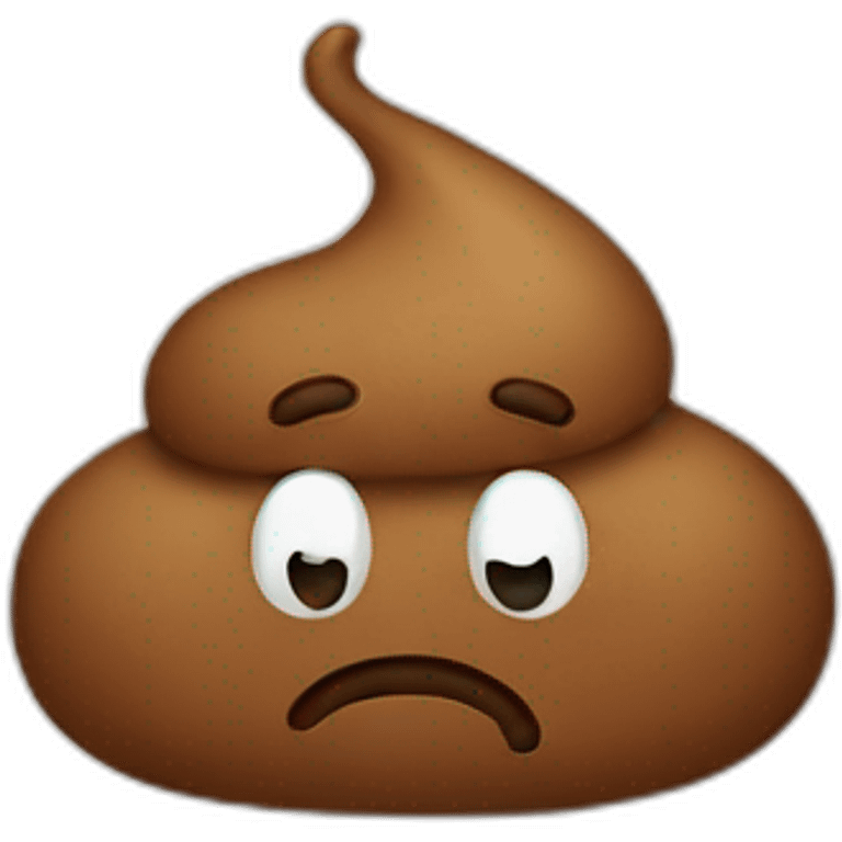 Sad poop emoji