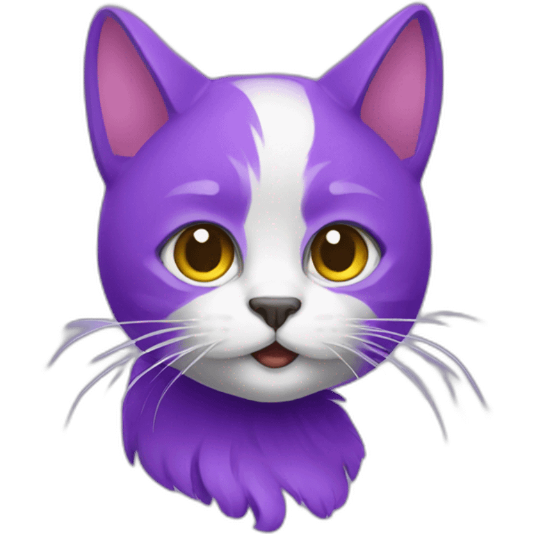 Purple cat streamer emoji