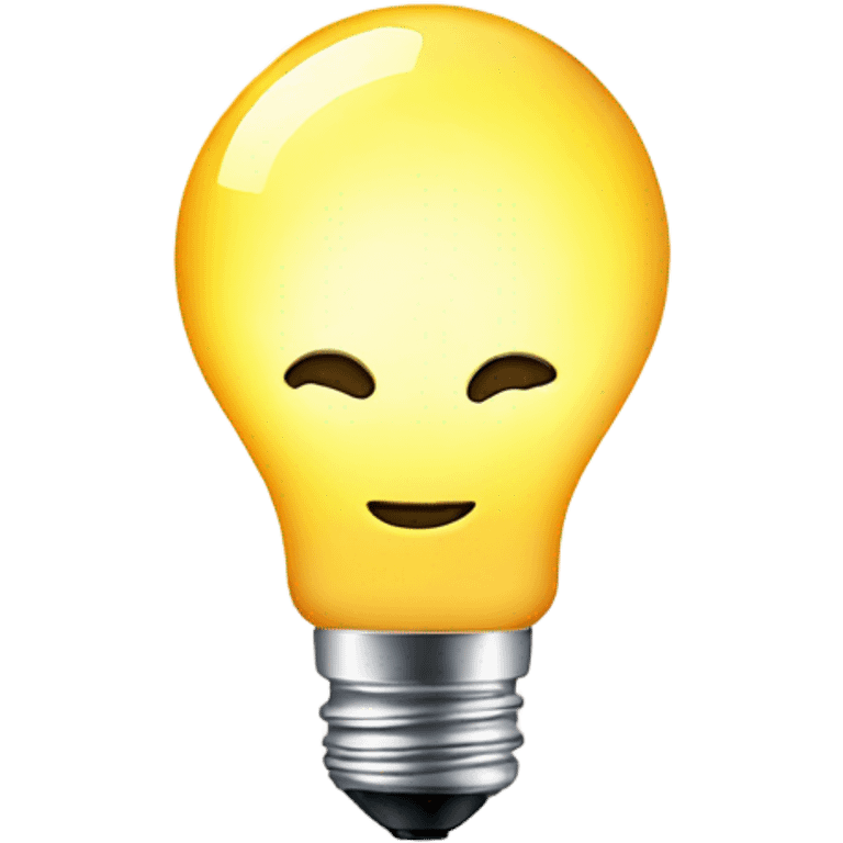 a glowing lightbulb representing an sparkling  idea  emoji