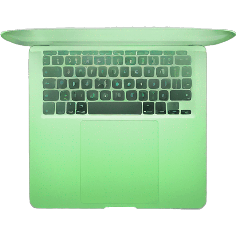 MacBook realistic color light green emoji