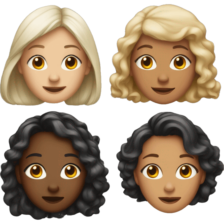 Group of 4 different sisters emoji