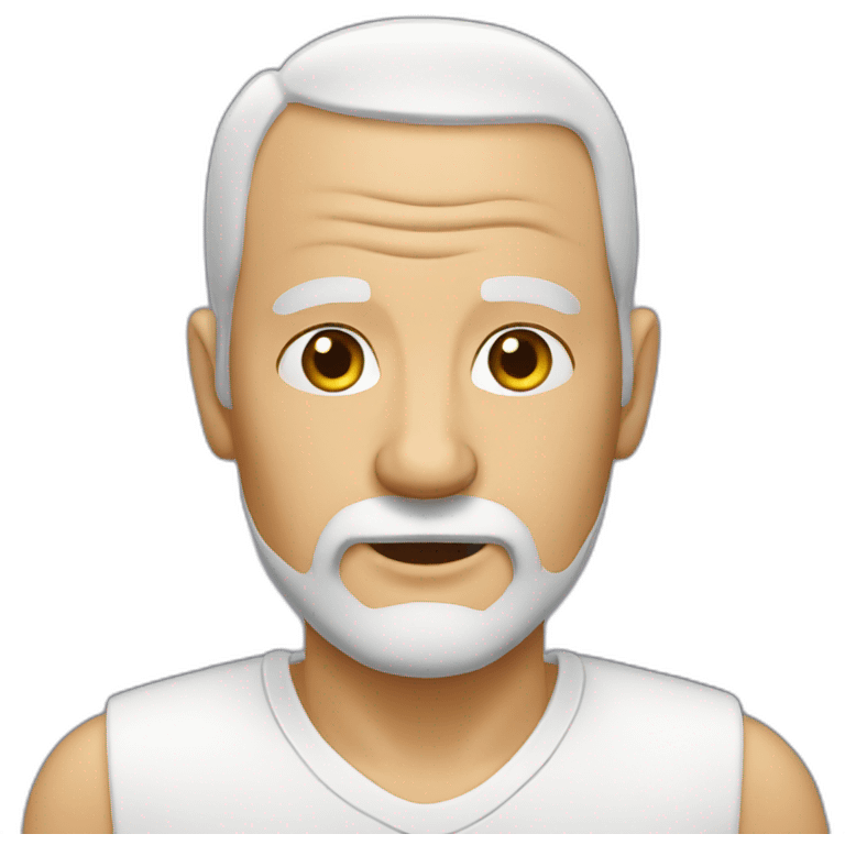 bald old man with beard wrinkles  emoji