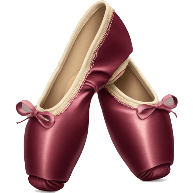 burgundy pointe shoes emoji