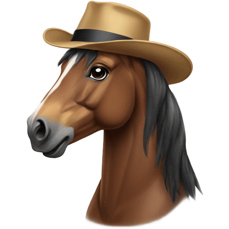 Horse with a hat emoji