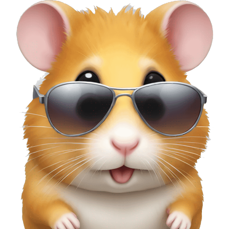 Hamster with sunglasses  emoji