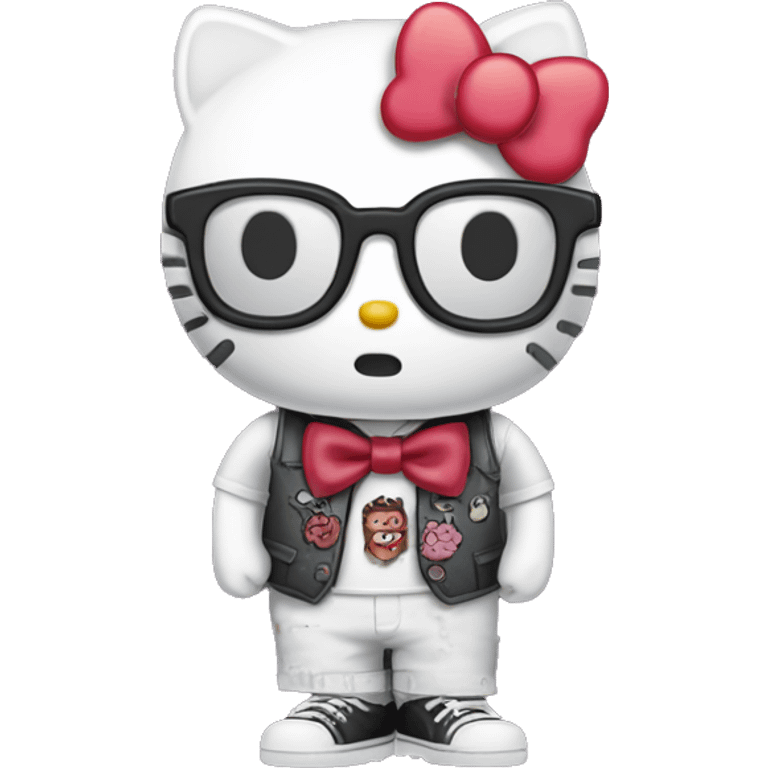 Zombie nerd hello kitty  emoji