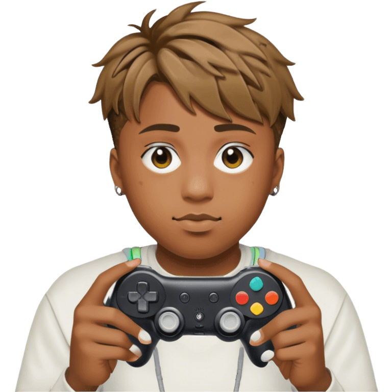 Juice WRLD with a gaming controller emoji