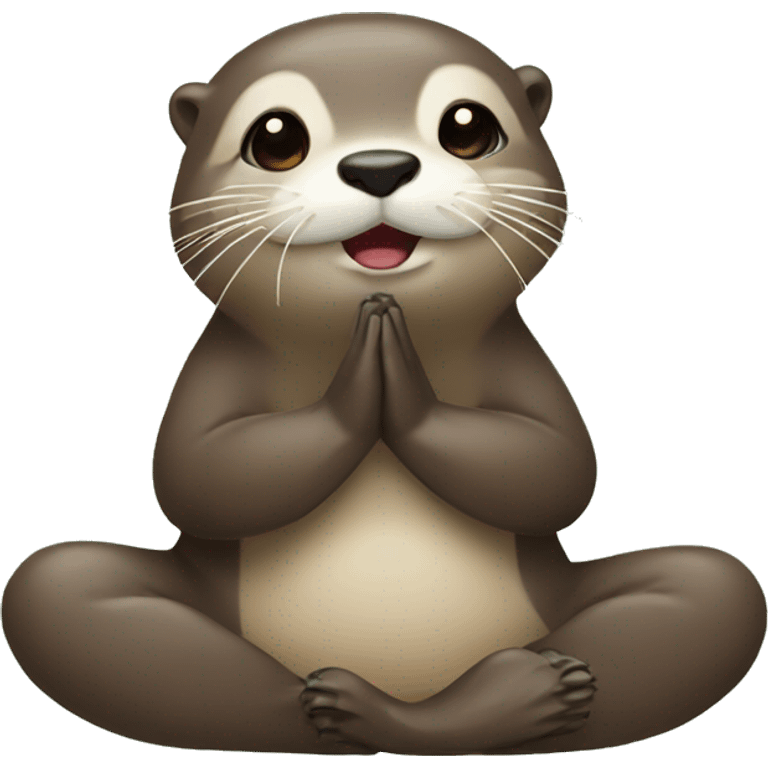 Otter yoga emoji