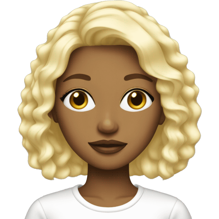 blonde girl with haute Culture  emoji