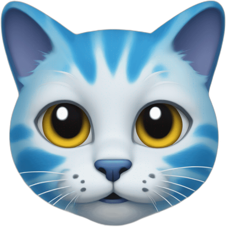 Blue smurf cat emoji