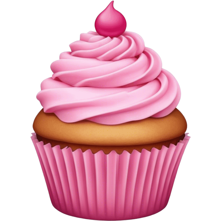 Cupcake with pink icing emoji