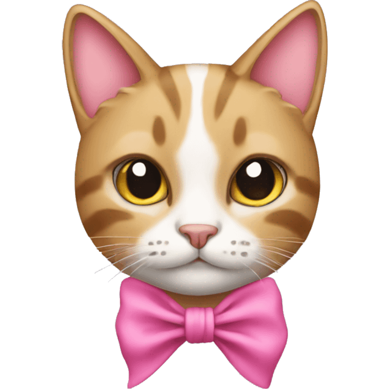 cat with a pink bow  emoji