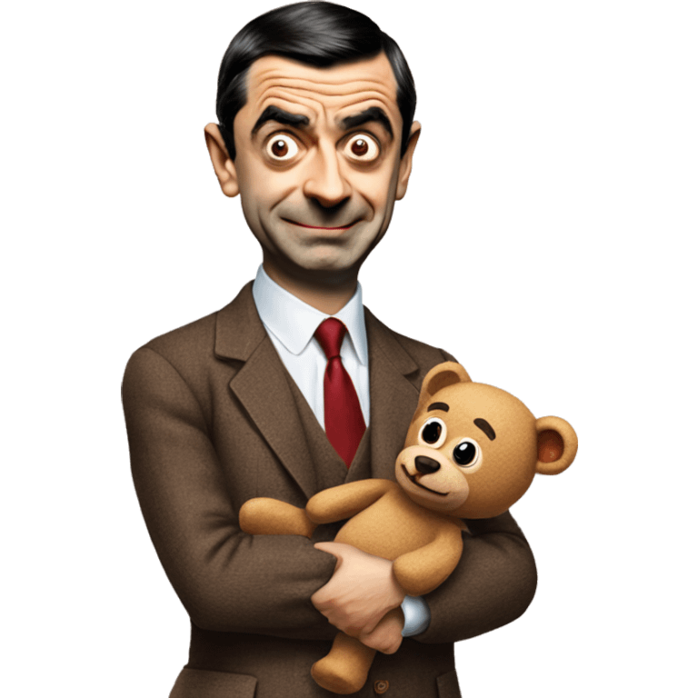 Mr.Bean with Teddy emoji