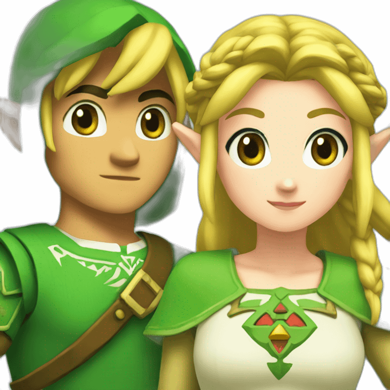 Zelda and link emoji