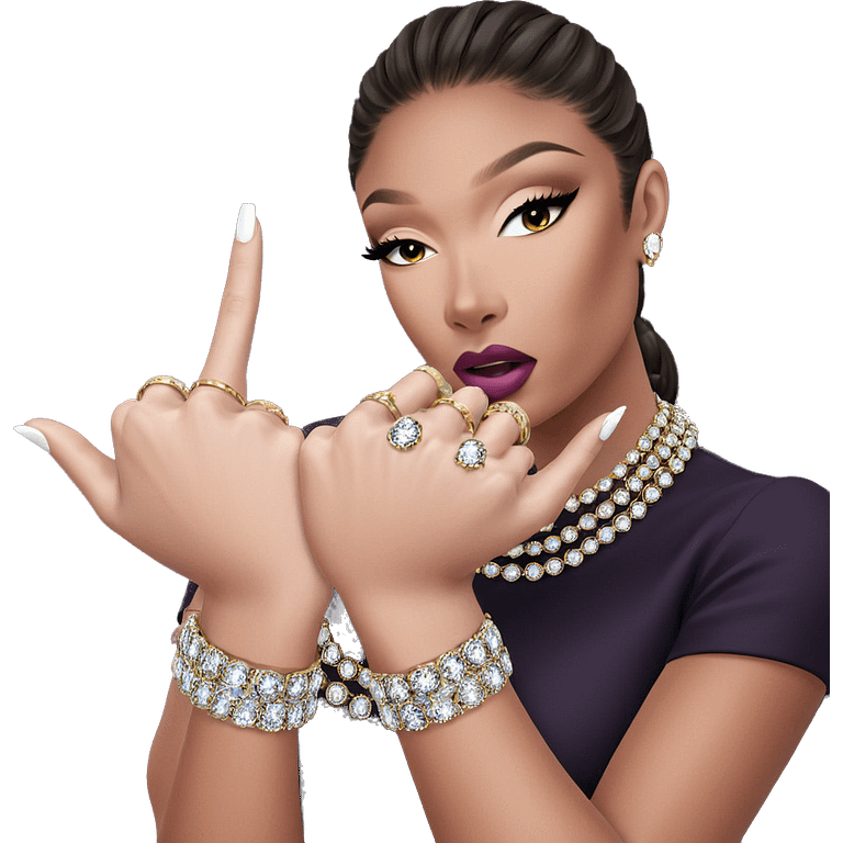 elegant girl with jewelry emoji