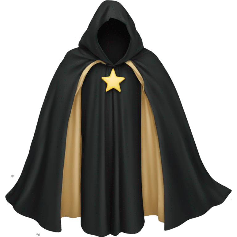 black cloak, stars on cloak, clothing emoji