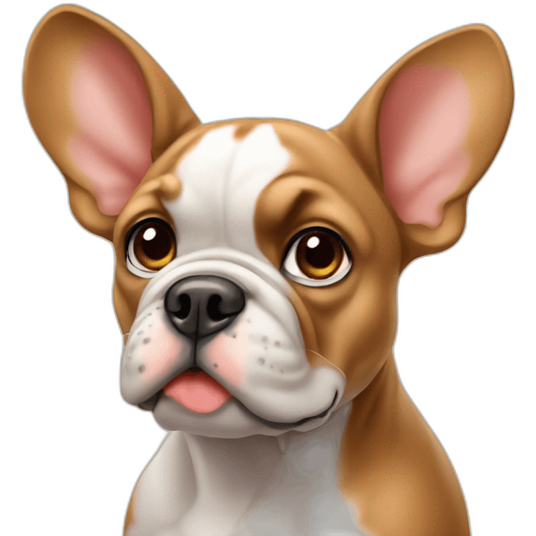 Fawn France-BullDog with big ears emoji