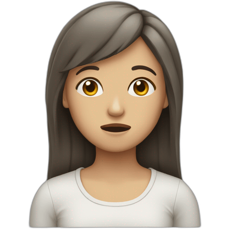 fille qui pleure emoji