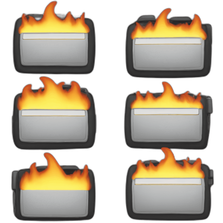 pager emoji on fire emoji