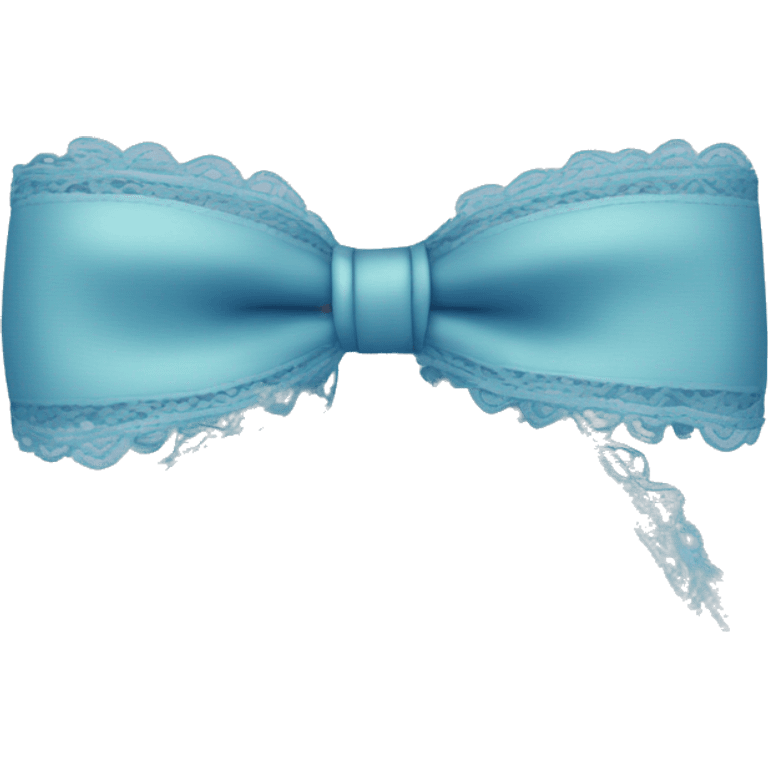 LinkBlue lace cute blue bow emoji