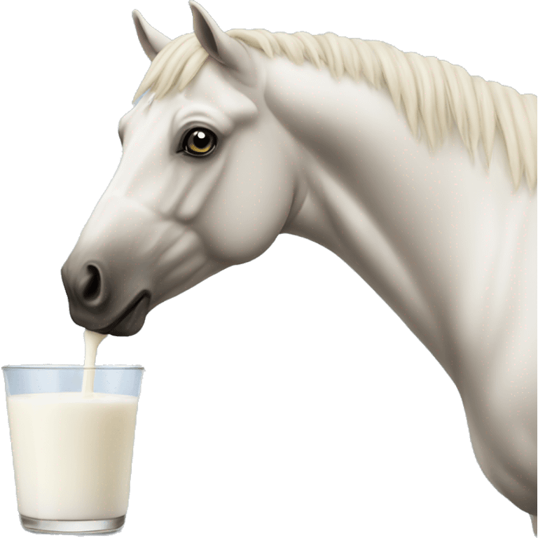 Horse and milk  emoji