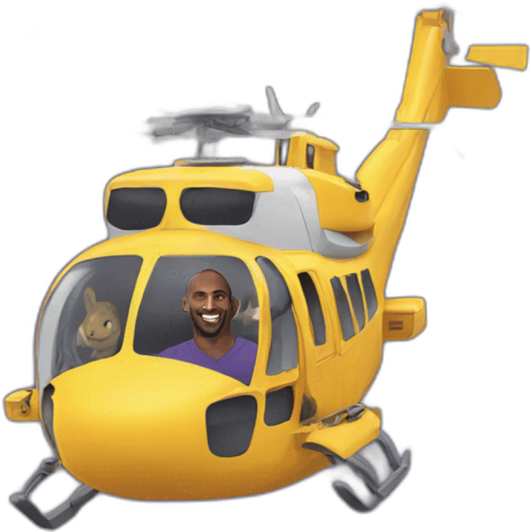 kobe Bryant in a helicopter emoji