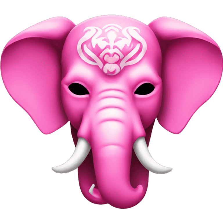 Pink feminine oni japanese mask elephant emoji