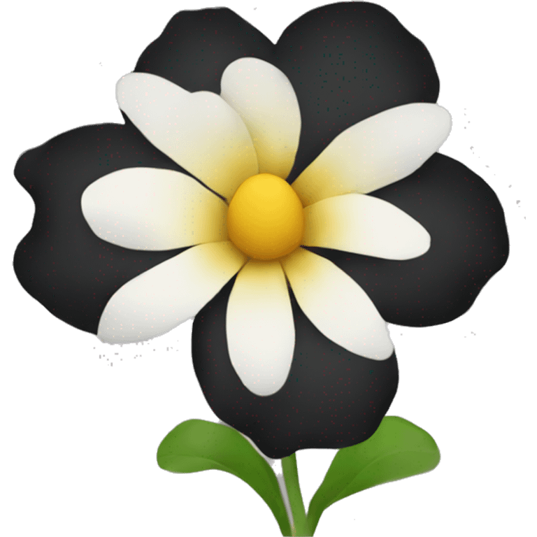 A beautiful flower in black color  emoji