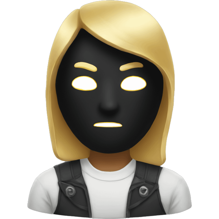 black mask emoji