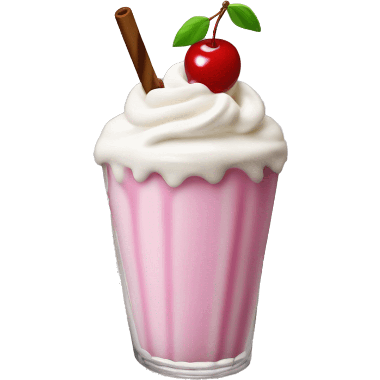 Milkshake with cherry emoji