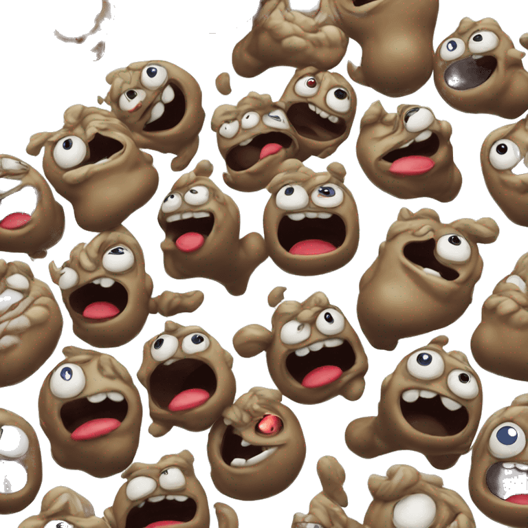 evil Poop monster  emoji