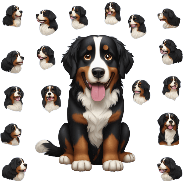 Bernese mountain dogs emoji