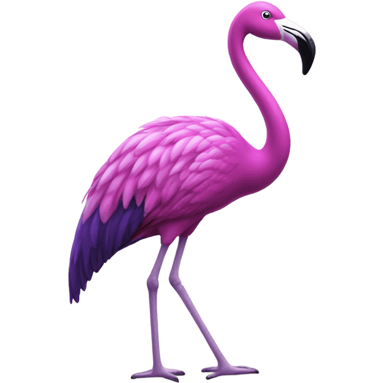 Flamingo wearing a purple number 4 jersey Zay flowers  emoji