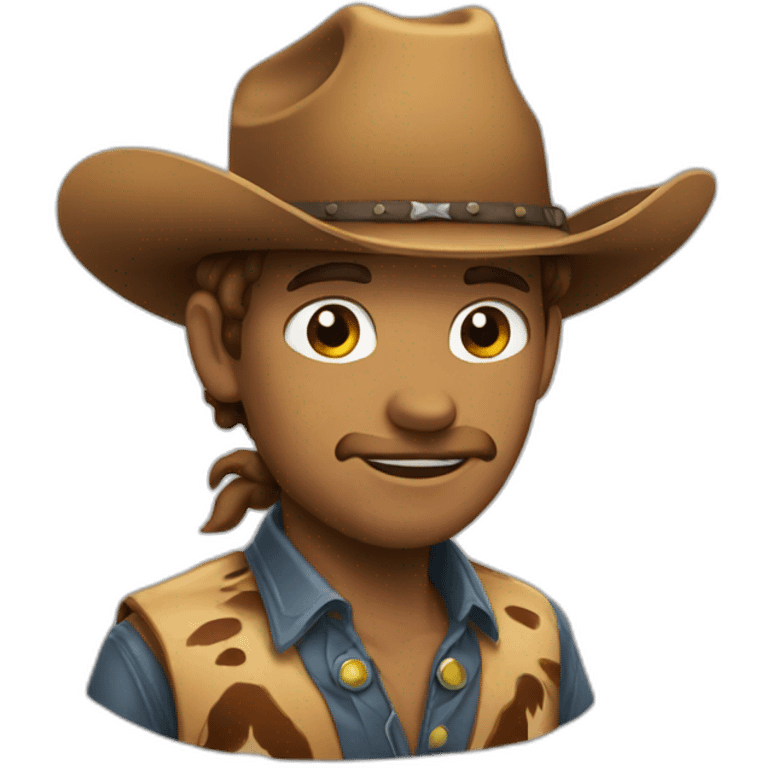 Cow cowboy emoji