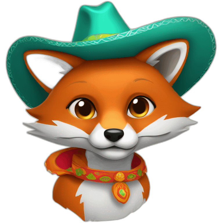 Fox with sombrero emoji