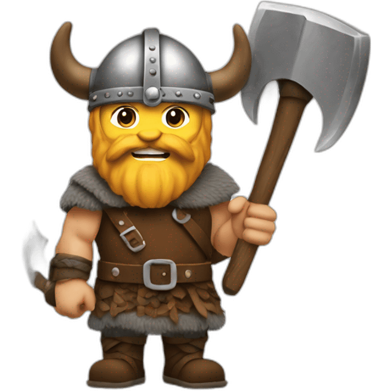 Viking with axe emoji