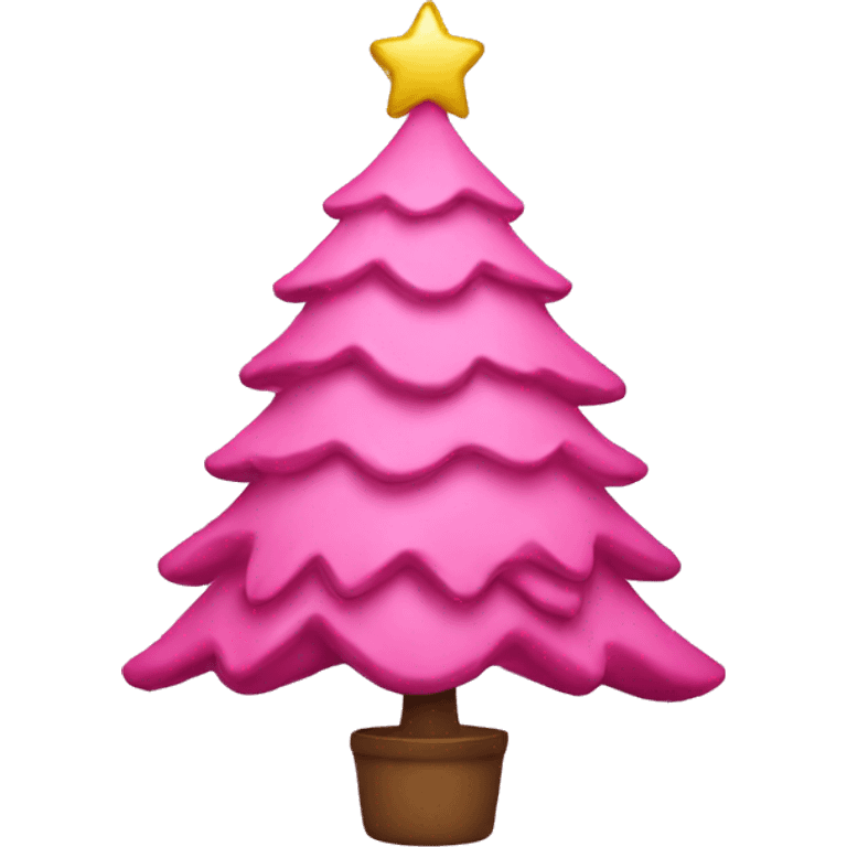 Pink Christmas tree  emoji