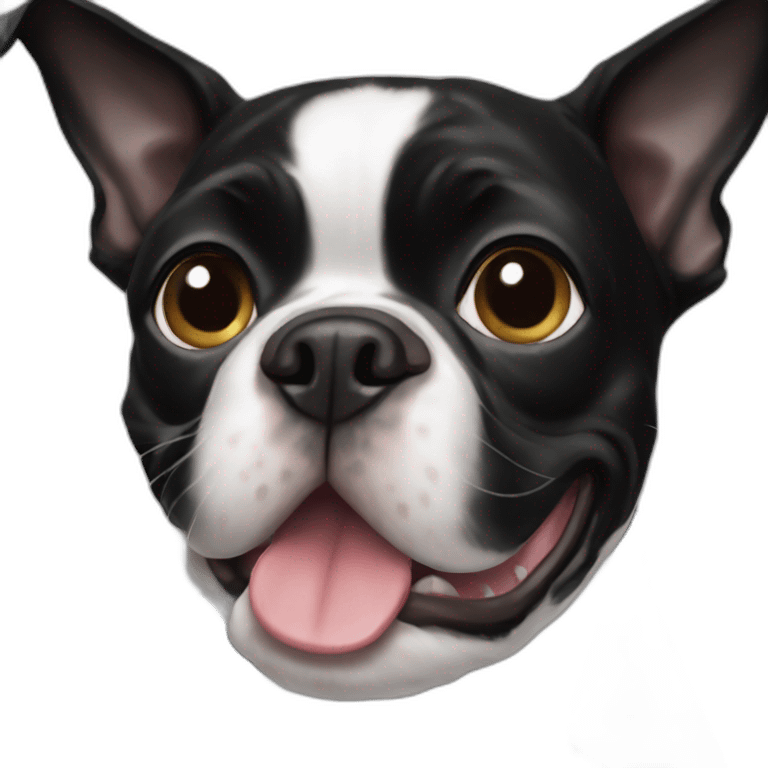 Black boston terrier emoji