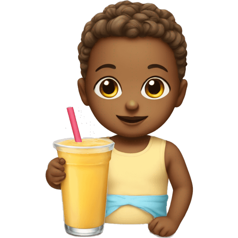 Baby drink a smoothie emoji