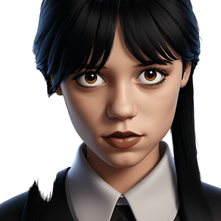 girl with black hair portrait emoji