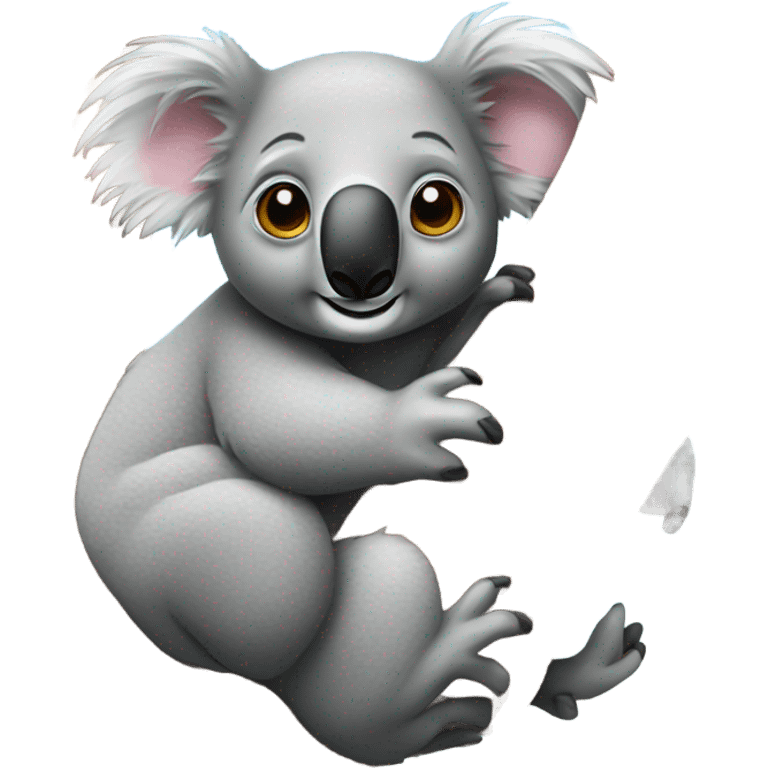 koala is climbing tree emoji