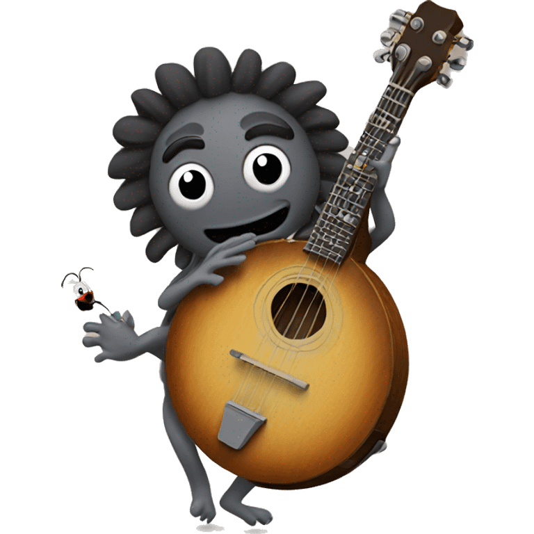 Banjo with a tiny spider on it  emoji