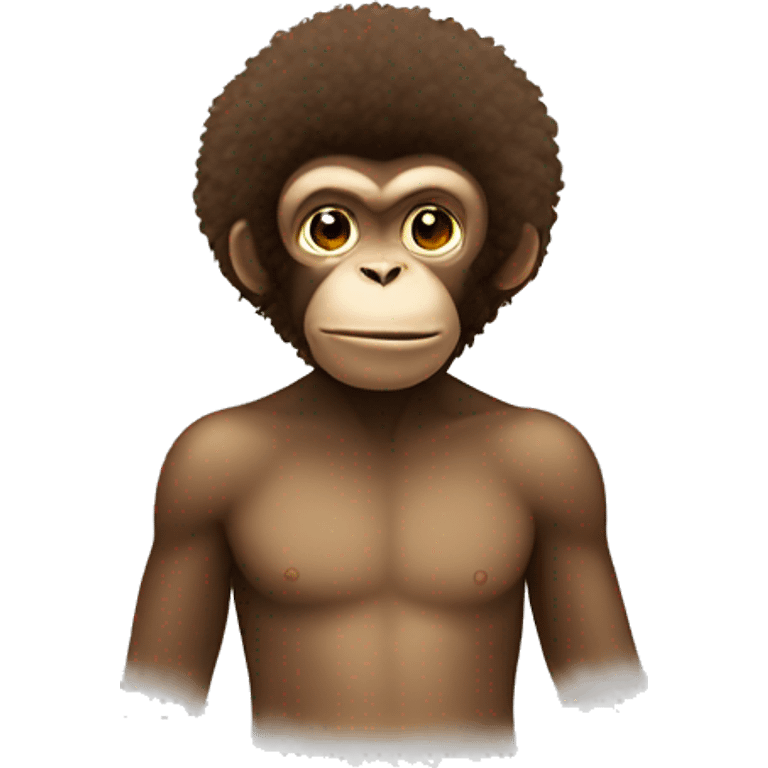 monkey with an afro  emoji