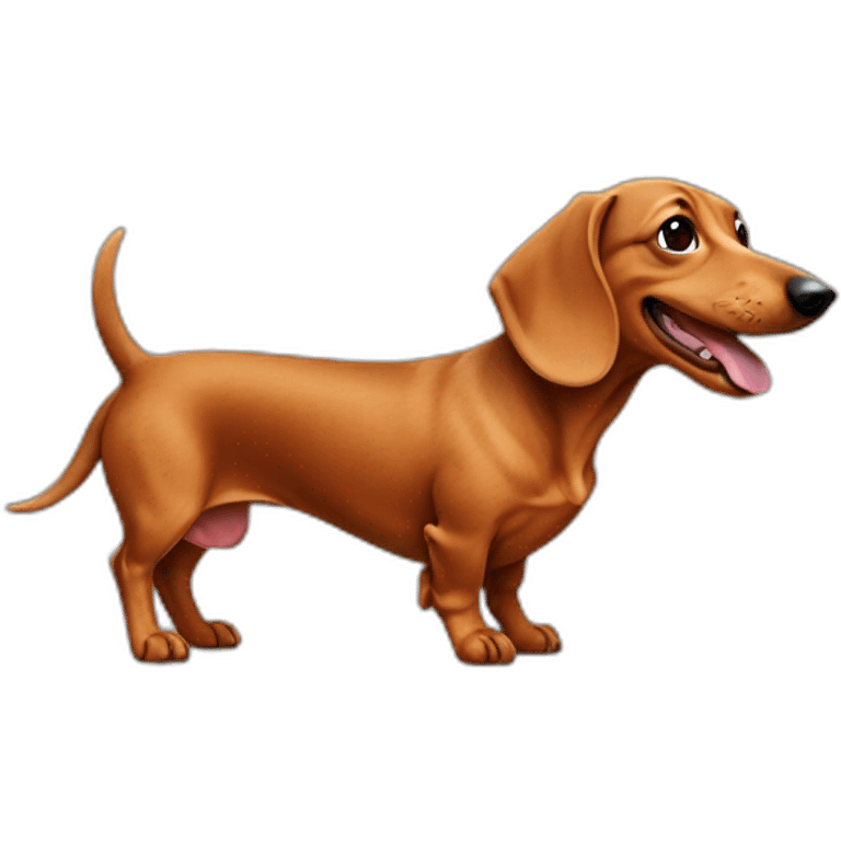 Happy dachshund emoji