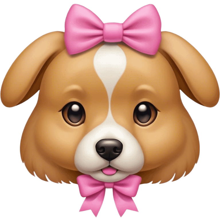 Dog with a pink bow emoji