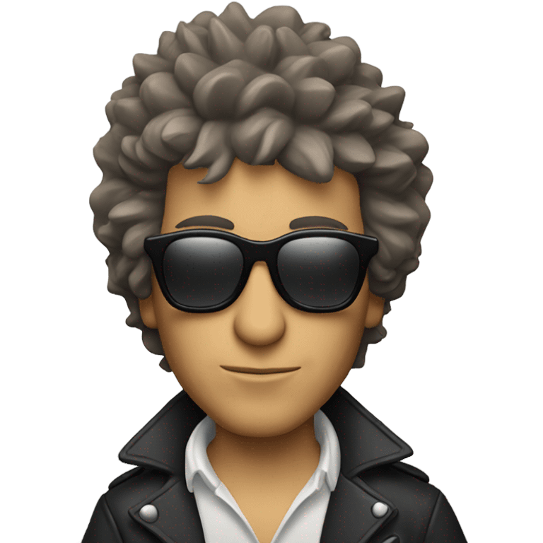 bob dylan with sunglases and guitar emoji