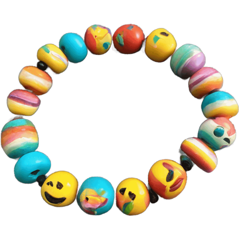 A gorgeous and beautiful colorful clay bead bracelet  emoji