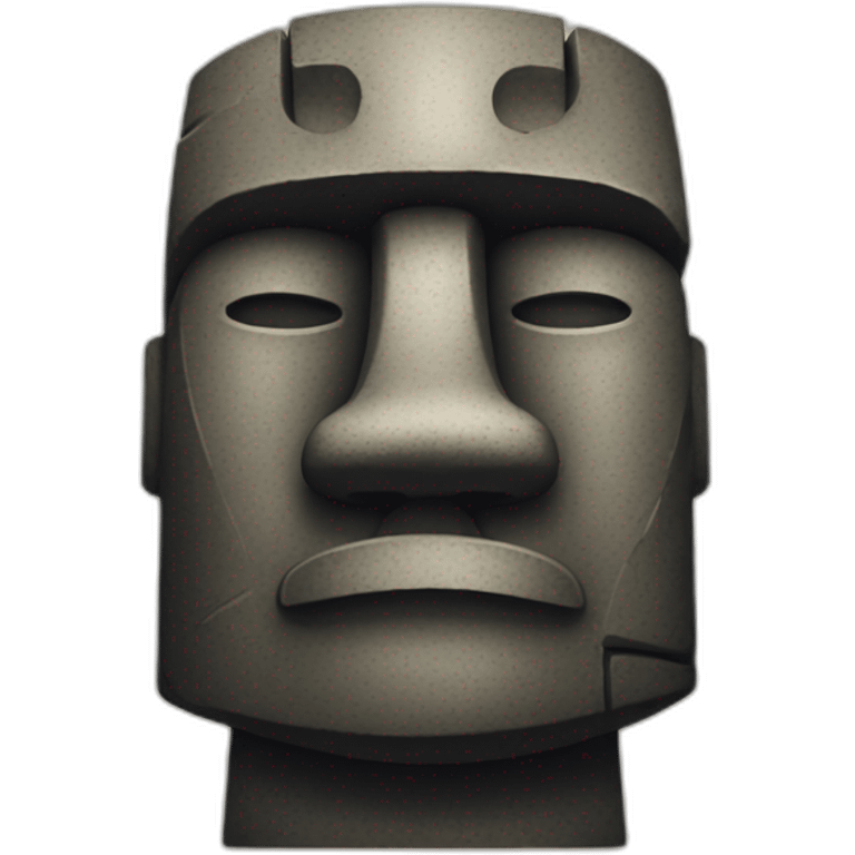 moai With a bow and close  emoji